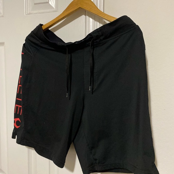 Hylete Shorts Black Athletic Stretch Compression Medium Above Knee Gym - Picture 4 of 9